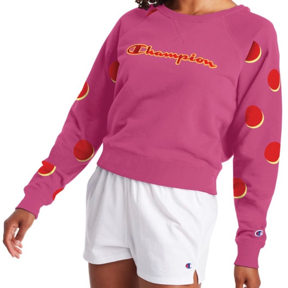 Champion pink and red polka dot sweater